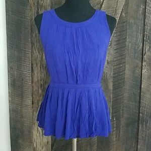 Deletta Sleeveless Peplum Top